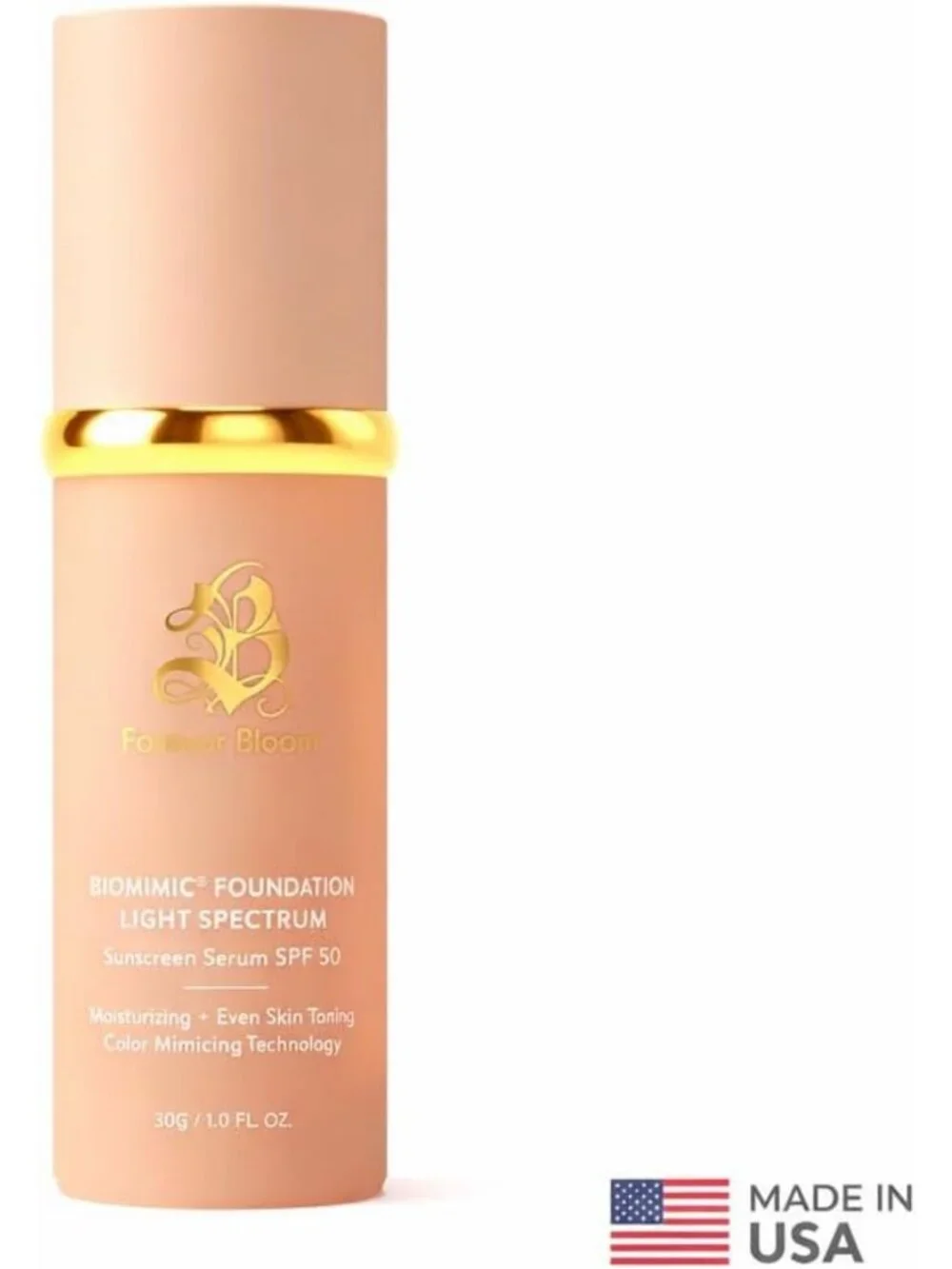 Lightweight Bio Mimic Foundation SPF 50 - Hydrating, Concealing, Anti-Aging for
